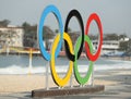 Olympic Rings at Copacabana Beach in Rio de Janeiro